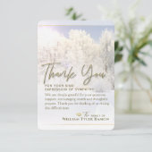 冬の木悔やみや弔慰ありがとう3.5 X 5カード 招待状 (スタンド正面)