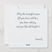 冬の木立の中の旅 シーズンカード (裏面)