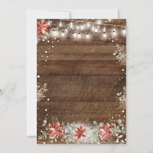 冬の木素朴Aベビーは赤ちゃんシャワーを醸造している 招待状 (裏面)