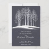 冬の木結婚々 招待状 (正面)