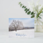 冬の木考えるの葉書 ポストカード (スタンド正面)