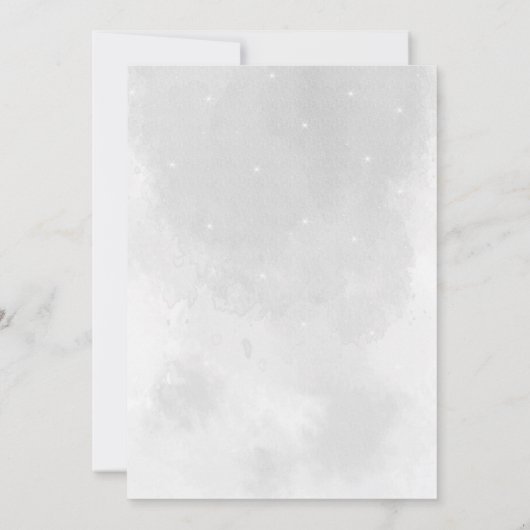 冬の木50th誕生日の招待 招待状 (裏面)