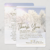 冬の木　お悔やみお礼カード 5 x 7 招待状 (正面/裏面)