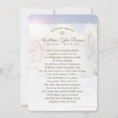 冬の木　お悔やみお礼カード 5 x 7 招待状 (裏面)