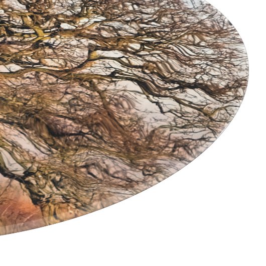 冬の木 カッティングボード (角)