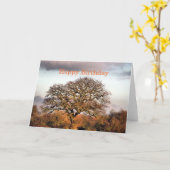 冬の木 カード (黄色い花)