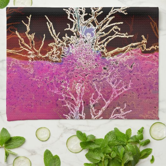 冬の木 キッチンタオル (折り畳み)