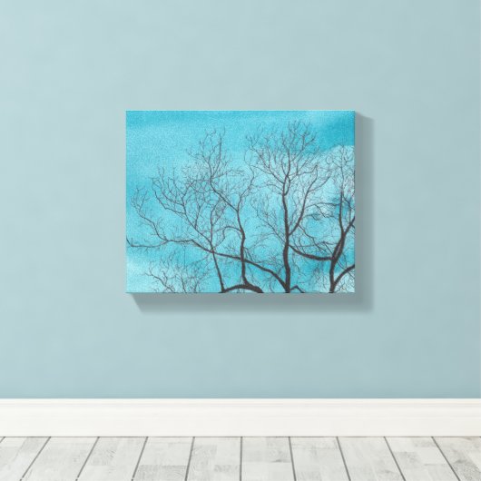 冬の木 キャンバスプリント (インサイチュ (ウッドフロア))