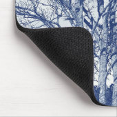 冬の木 – シアノタイプ効果 マウスパッド (コーナー)