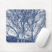冬の木 – シアノタイプ効果 マウスパッド (マウス)