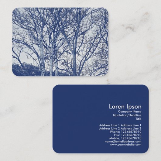 冬の木 – シアノタイプ効果 名刺 (正面/裏面)