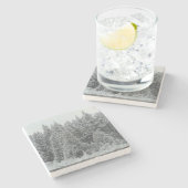 冬の木 ストーンコースター (横)