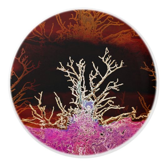 冬の木 セラミックノブ (正面)