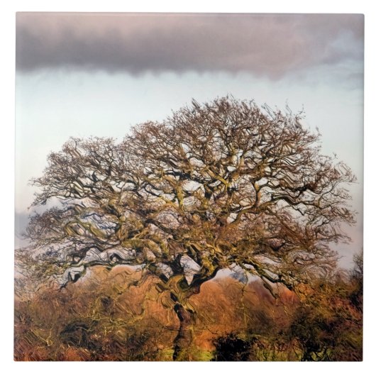 冬の木 タイル (正面)
