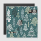 冬の木、ビンテージのクリスマスパターン。 (正面/裏面)