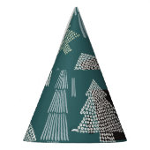 冬の木、ビンテージのクリスマスパターン。 パーティーハット (左)