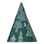 冬の木、ビンテージのクリスマスパターン。 パーティーハット (右)