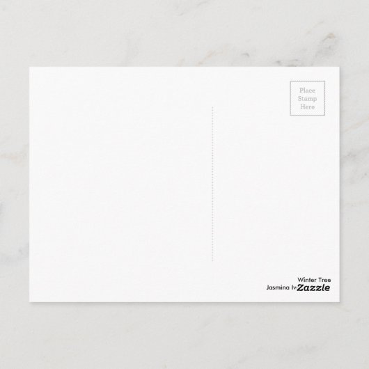冬の木 ポストカード (裏面)
