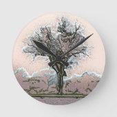 冬の木 ラウンド壁時計 (正面)