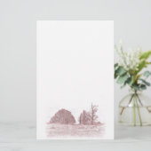 冬の木 便箋 (スタンド正面)