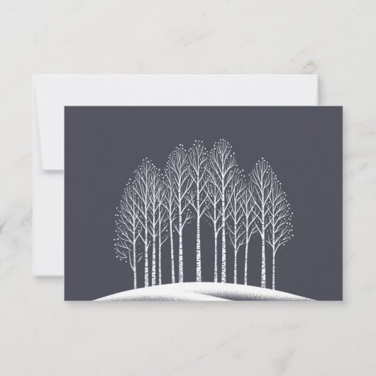 冬の木 出欠カード (裏面)