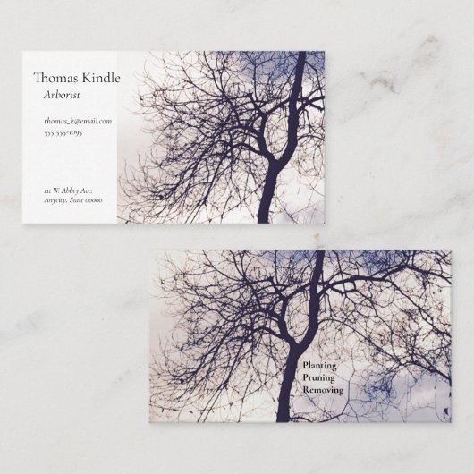 冬の木 名刺 (正面/裏面)