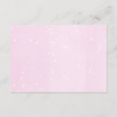 冬の本のベビーピンクの金ゴールド女の子のブックリクエスト エンクロージャーカード (裏面)