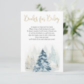 冬の本ベビー金ゴールドクリスマスツリー雪enc エンクロージャーカード (スタンド正面)