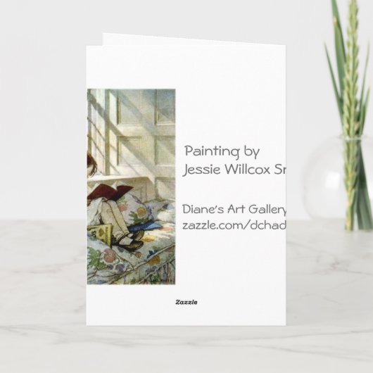 "冬の本" カード (裏面)