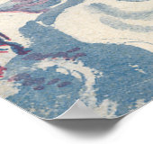 冬の村とヴィンテージクリスマス、雪景色 ポスター (角)