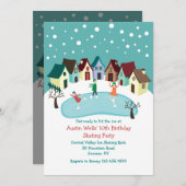 冬の村の招待状 招待状 (正面/裏面)