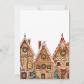 冬の村の赤男女兼用ちゃんシャワー 招待状 (裏面)