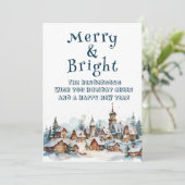 冬の村の風景と明メリーるい シーズンカード (スタンド正面)