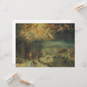 冬の村人たちが薪を集める風景 カード (正面/裏面インサイチュ)