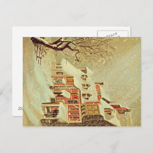 冬の村 ポストカード (正面/裏面)