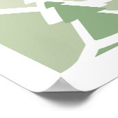 冬の村、赤い屋根の家のカスタムポスター ポスター (角)