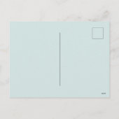 冬の松にオーナメントのあるブルーバードネスト シーズンポストカード (裏面)