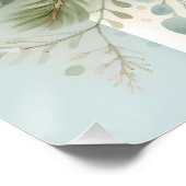 冬の松にオーナメントのあるブルーバードネスト ポスター (コーナー)