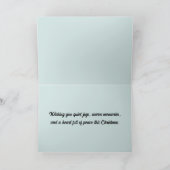 冬の松に飾られた青い鳥の巣 シーズンカード (内部)