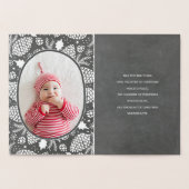 冬の松のクリスマス | 休日の写真 箔カード (内部)