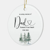 冬の松のパパ セラミックオーナメント (左)