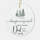 冬の松のパパ セラミックオーナメント (左)