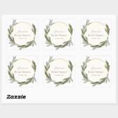 冬の松の常緑樹 ブライダルシャワー スクエアシール (シート)