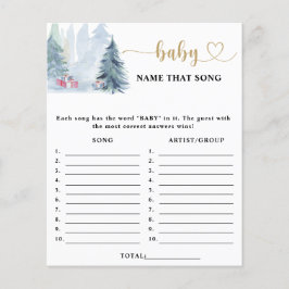 冬の松の木その歌の赤ちゃんシャワーゲームの名前