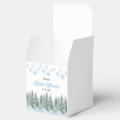 冬の松の木と雪の花の結婚前お披露目 フェイバーボックス (オープン)