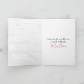 冬の松の木にクリスマス（鳥）ショウジョウコウカンチョウ カード (内部)