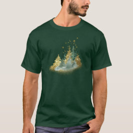 冬の松の木のナチュラルスタイルTシャツ Tシャツ