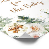 冬の松の木のフローラのベビーの予測 ポスター (角)