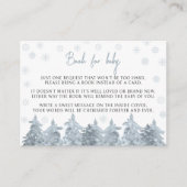 冬の松の木のベビー囲いカード エンクロージャーカード (正面)