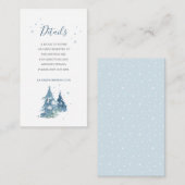 冬の松の木の森の水の色結婚の エンクロージャーカード (正面/裏面)